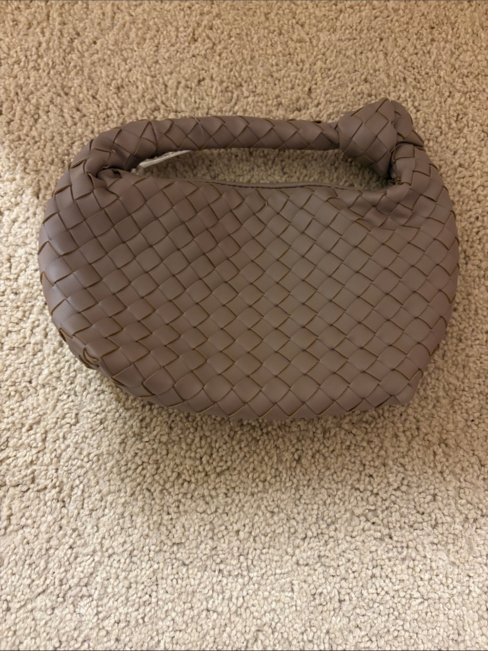 Woven Shoulder Bag in Brown- Unbranded